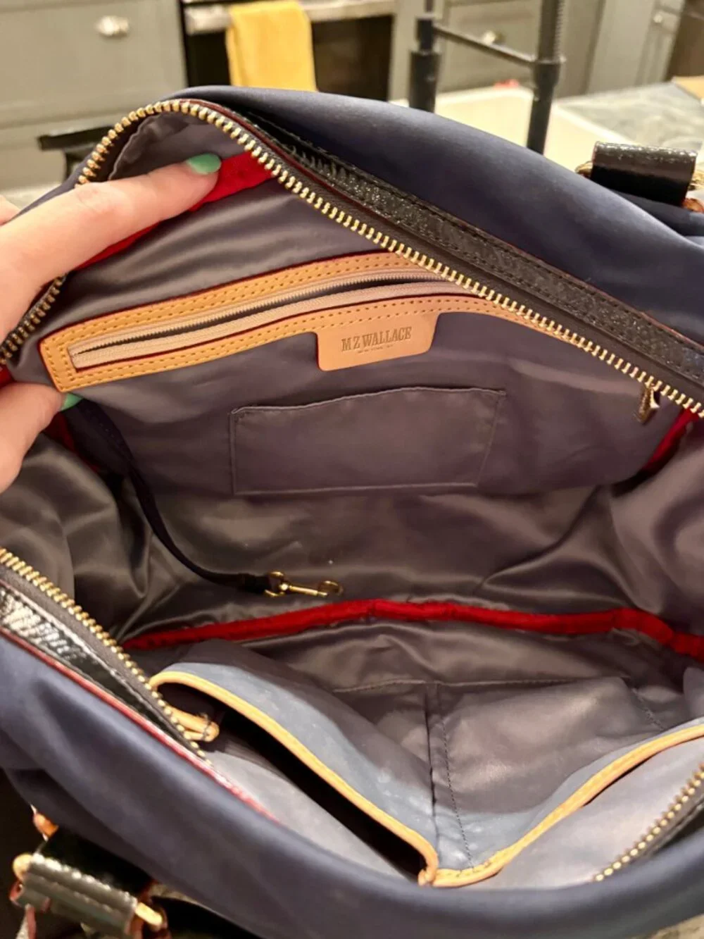MZ Wallace Navy Nylon Bag - Picture 6 of 6